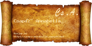 Csapó Annabella névjegykártya