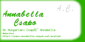 annabella csapo business card